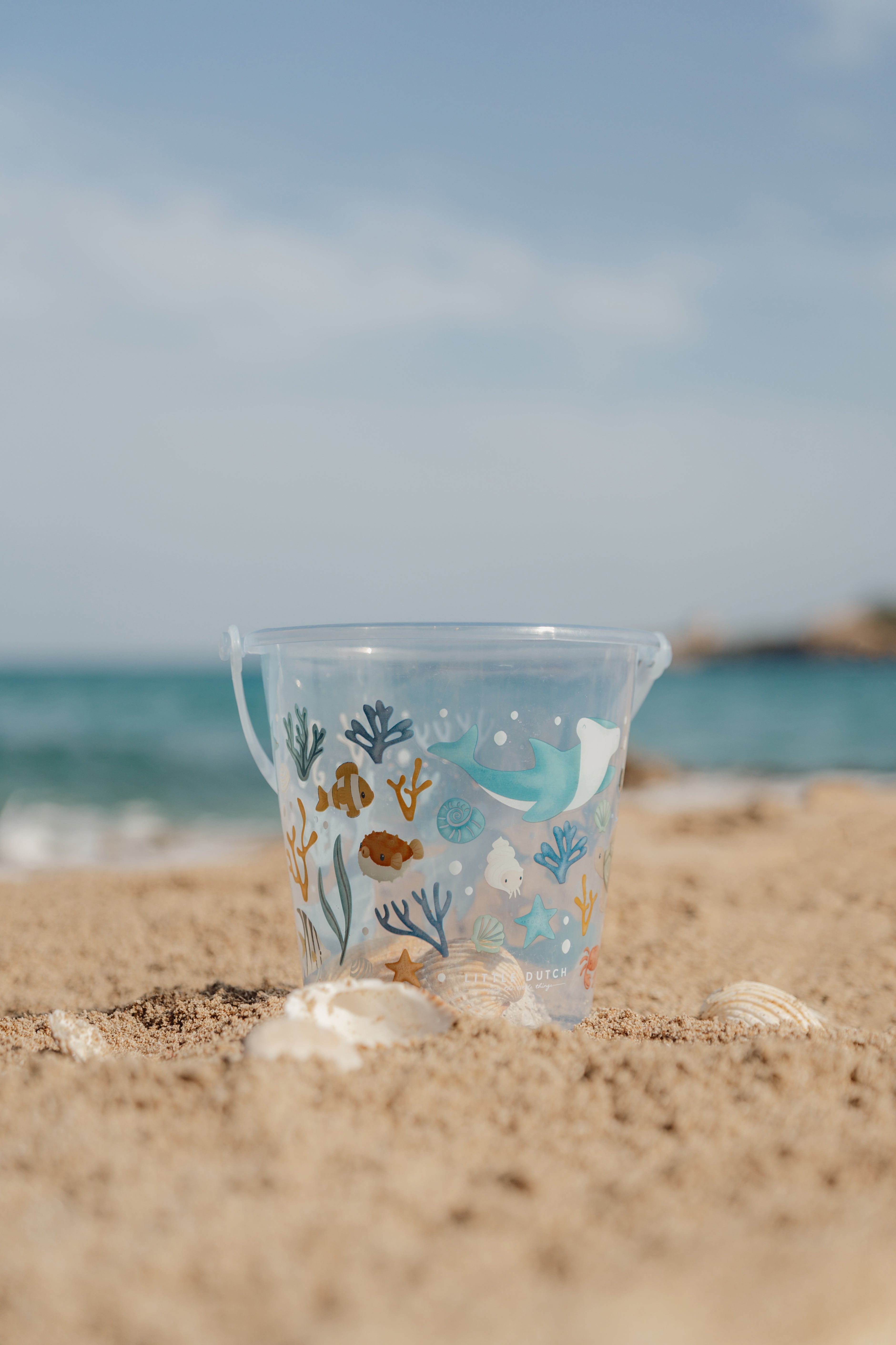 Little Dutch Shell Bucket Ocean Dreams Blue