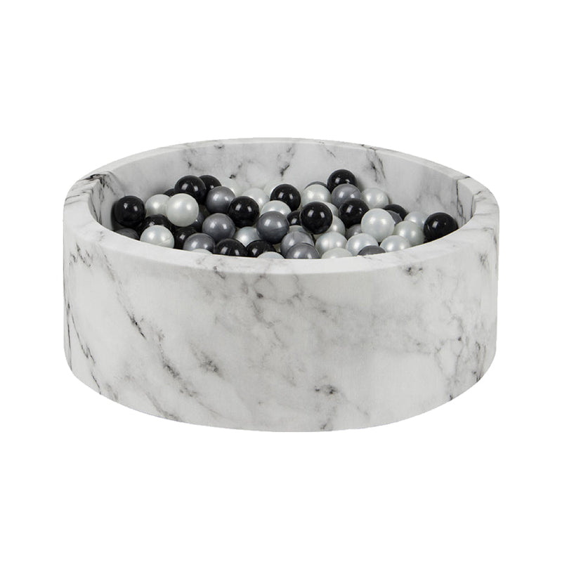 Larisa & Pumpkin Marble Ball Pit - Silver/Pearl/Black Balls