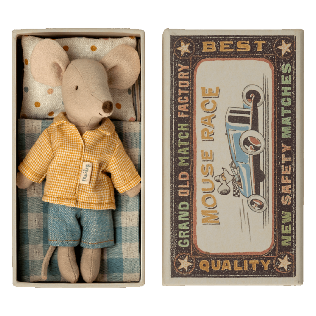 Maileg Big Brother mouse in matchbox