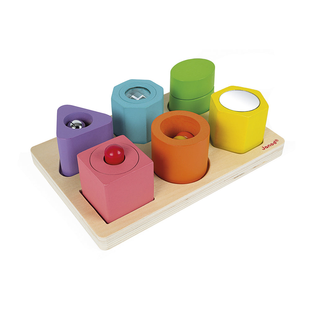 Janod Shapes & Sounds 6-Block Puzzle