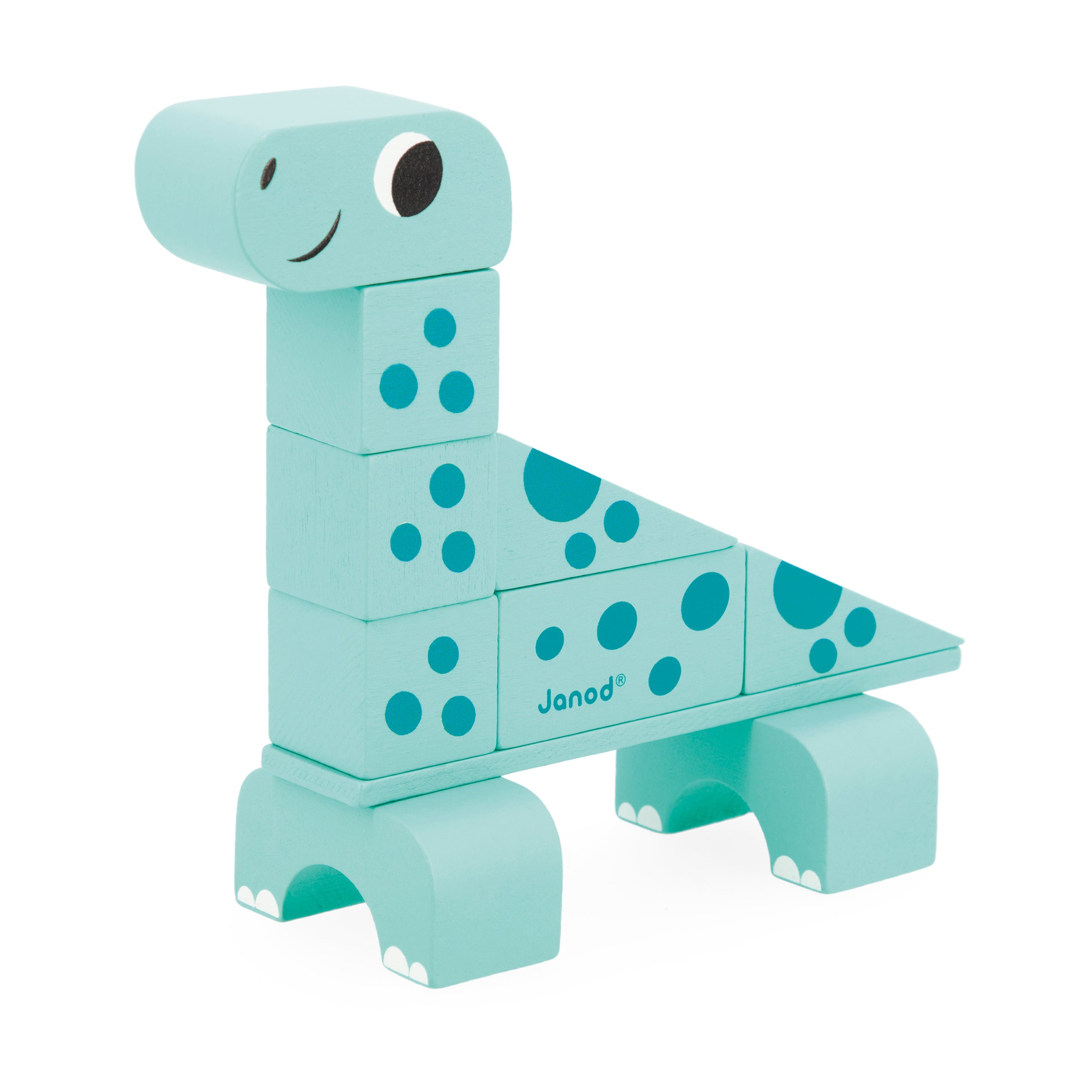 Janod Dino Cubikosaurus, Dinosaurs To Build Stacking Blocks