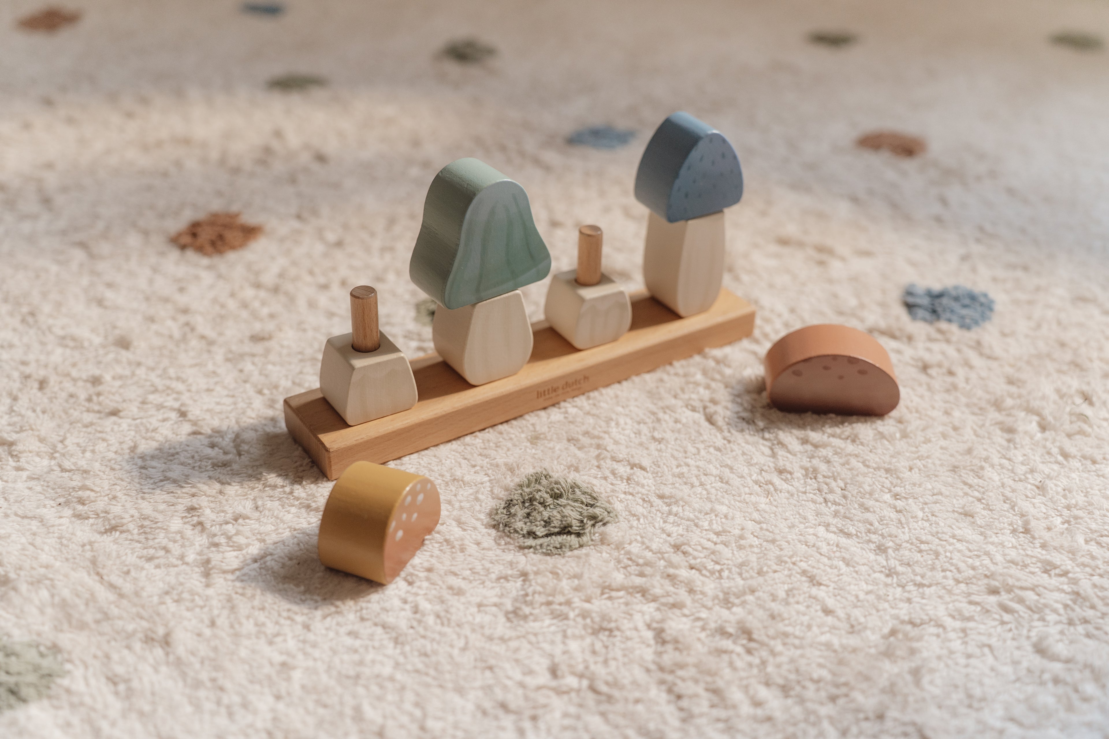 Little Dutch Stacking Puzzle Mushrooms - Forest Friends