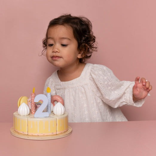 Little Dutch Wooden Birthday Cake - Pink