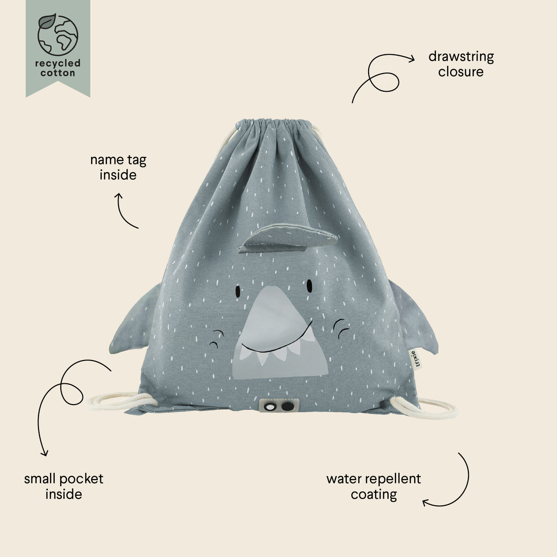 Trixie Drawstring bag - Mr. Shark