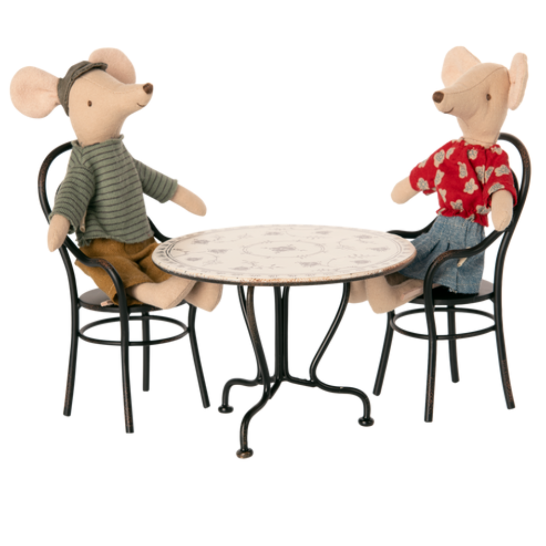 Maileg Dining table - Set with 2 chairs