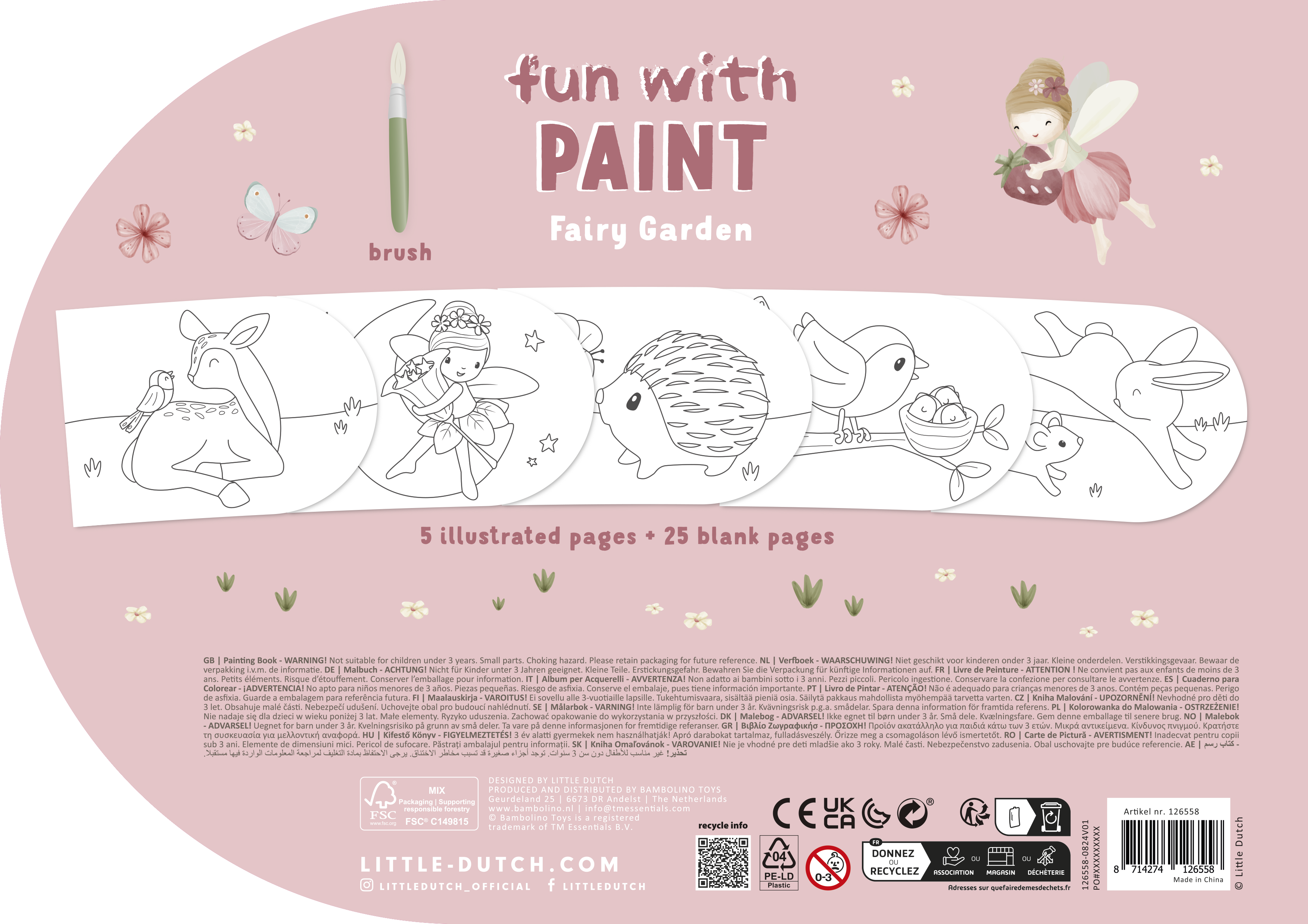 Little Dutch Painting Book - Fairy Garden