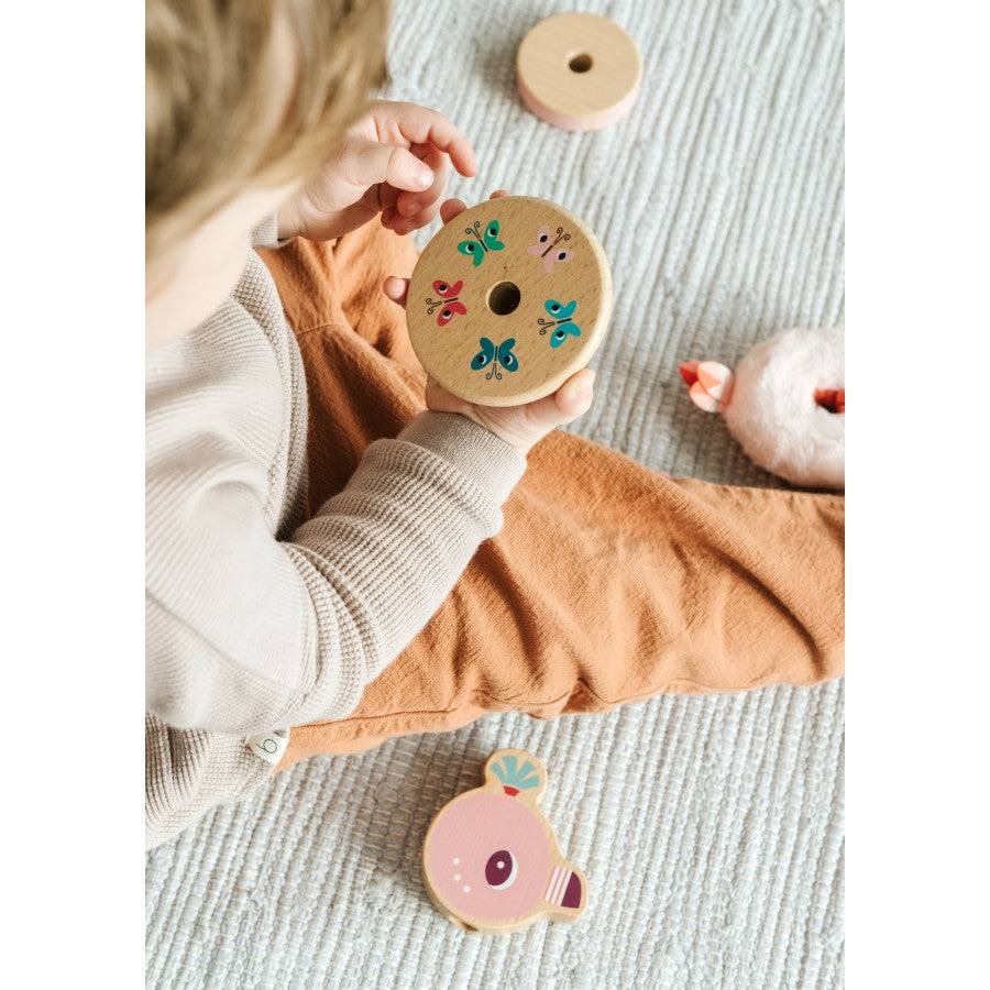 Lilliputiens Stacking Pyramid Anaïs Flamingo