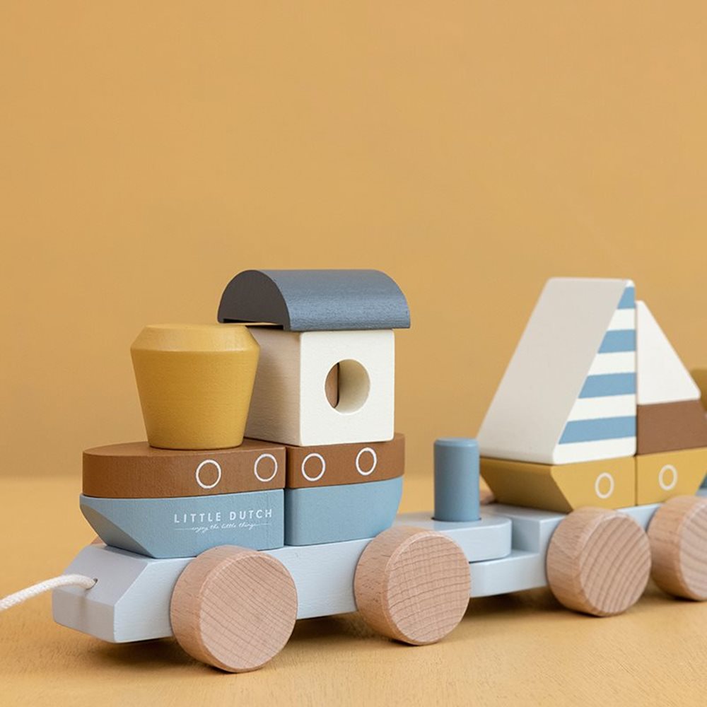 Little Dutch Wooden Stacking Train - Sailors Bay