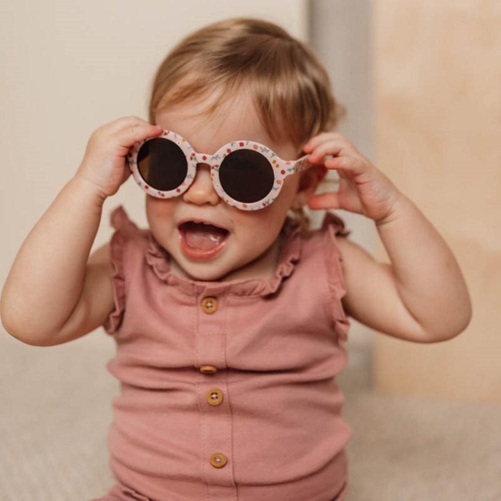 Little Dutch Kids Sunglasses Little Pink Flowers - Round
