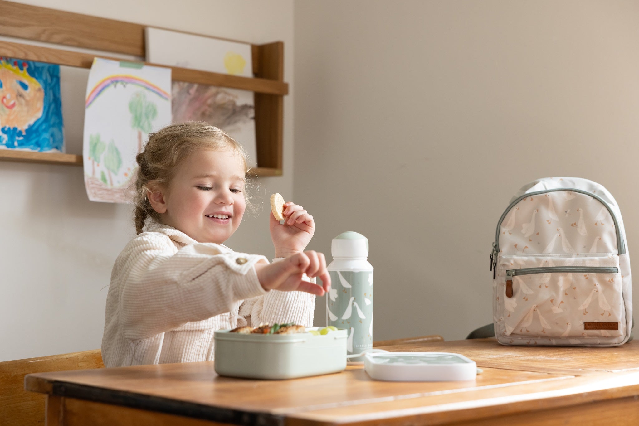 Little Dutch Drinking Bottle -Little Goose (Pop Up Lid)