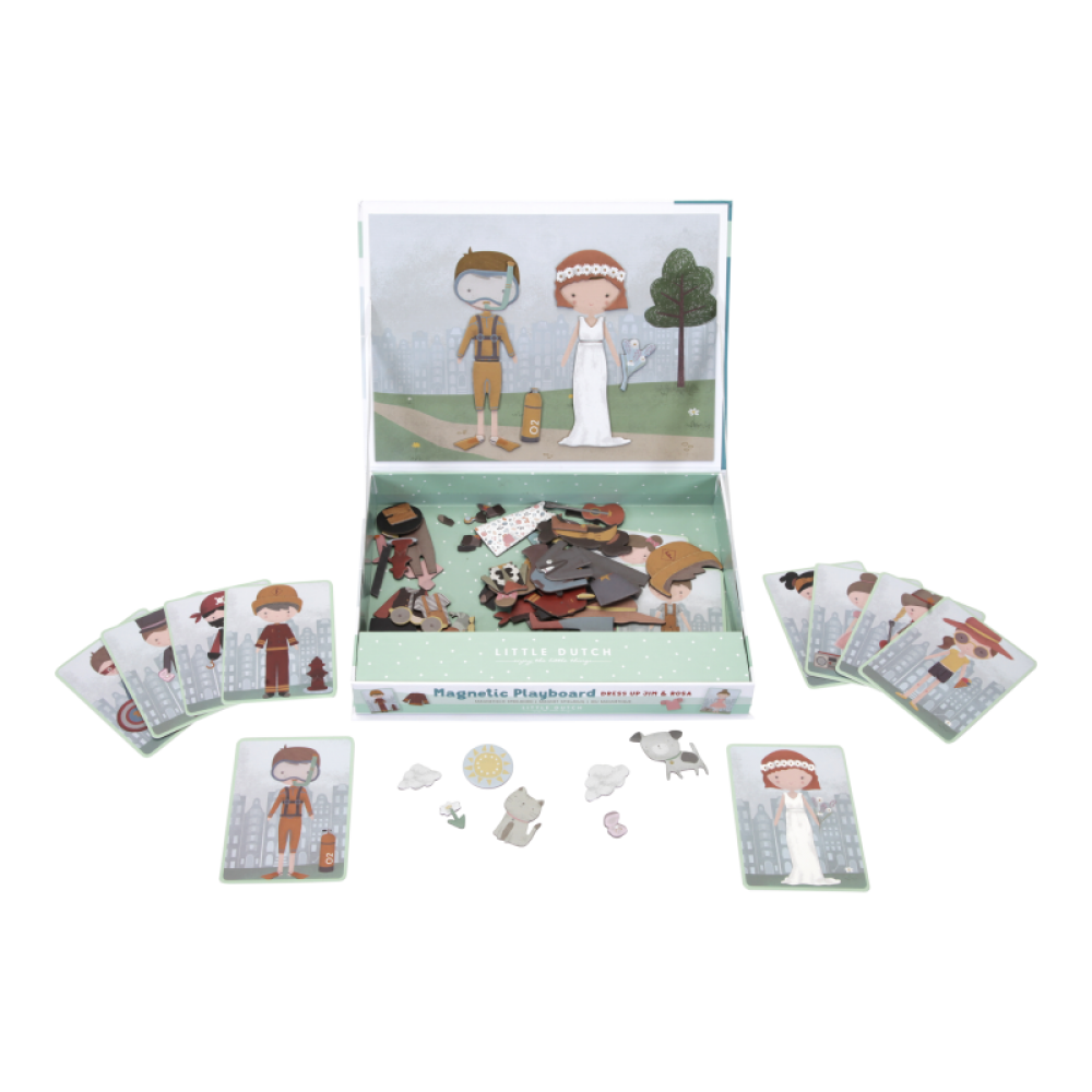Little Dutch Magnetic Playboard Jim and Rosa - Dress Up