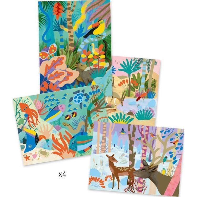 Djeco - Natural World gouache paints craft set