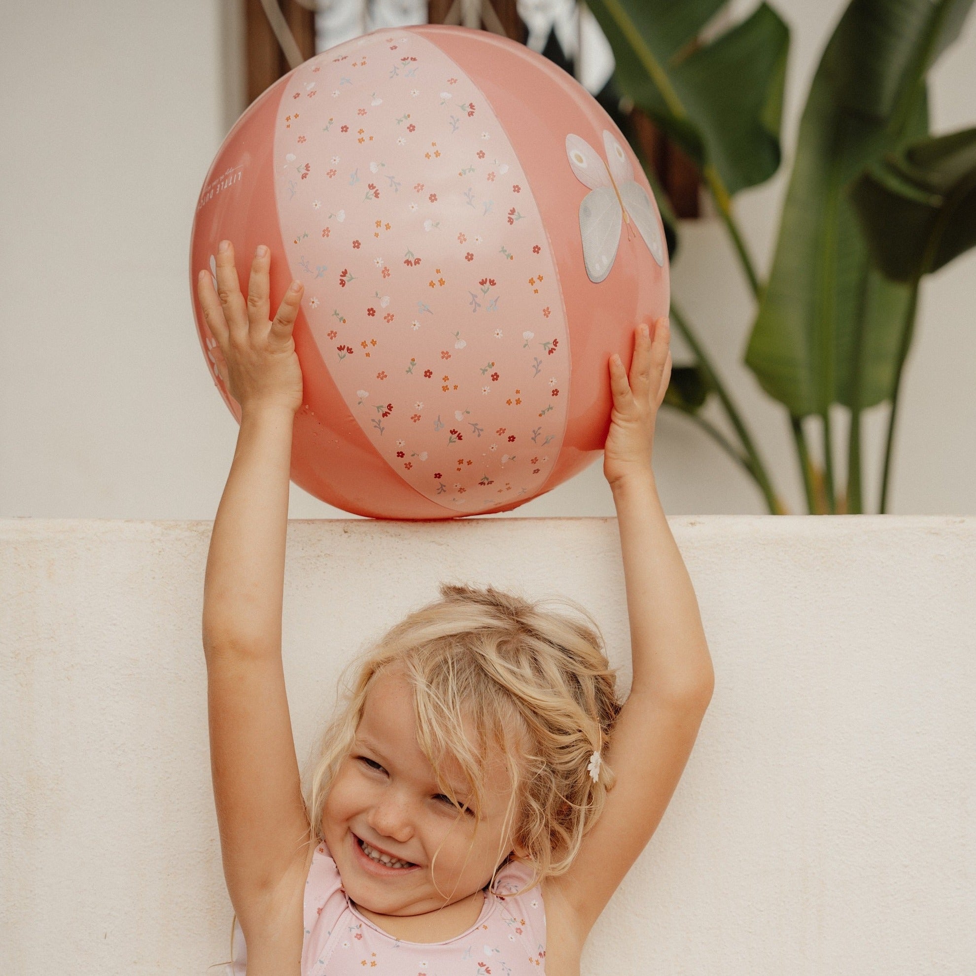 Little Dutch Pink Flowers Beach Ball