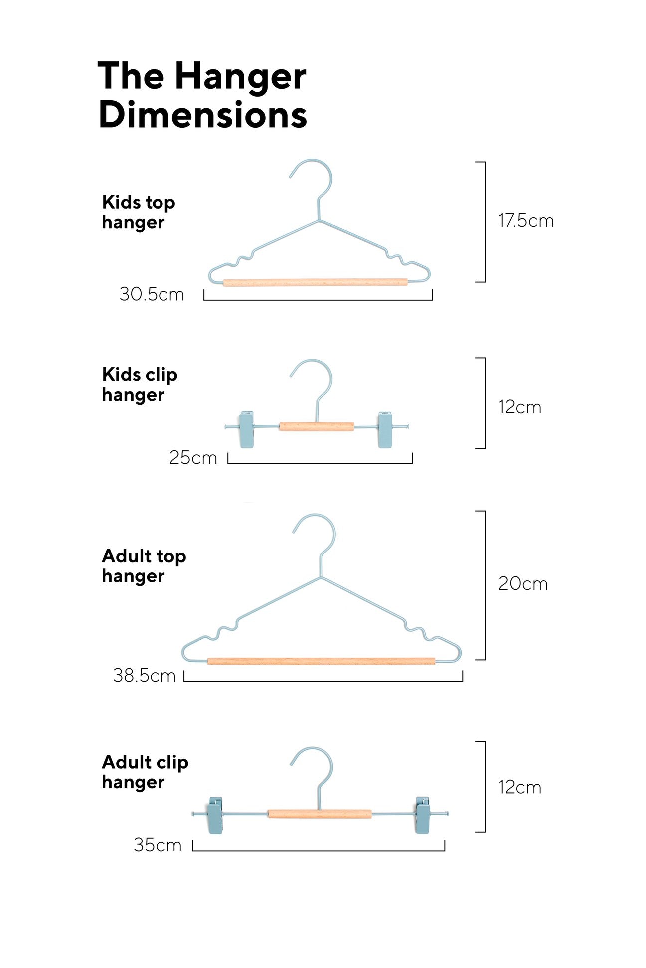 Kids Top Hangers- Choose your colour (Pre-order)