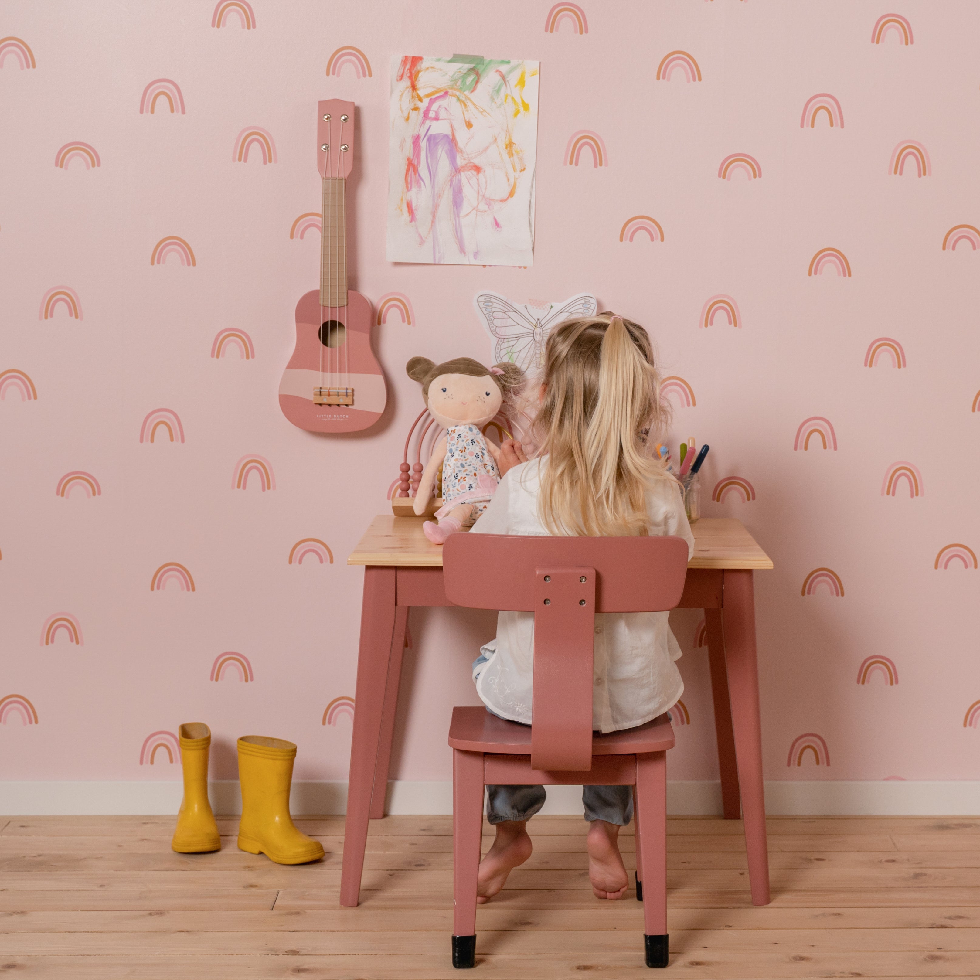 Little Dutch Wooden Chair - Pink