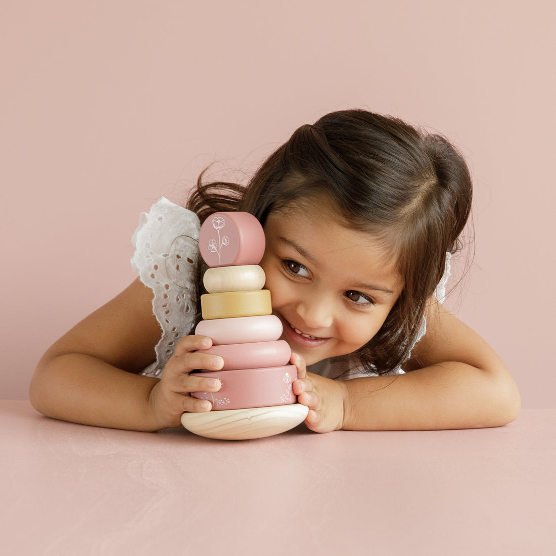 Little Dutch Rocking Ring Stacker - Wild Flowers (Pink)