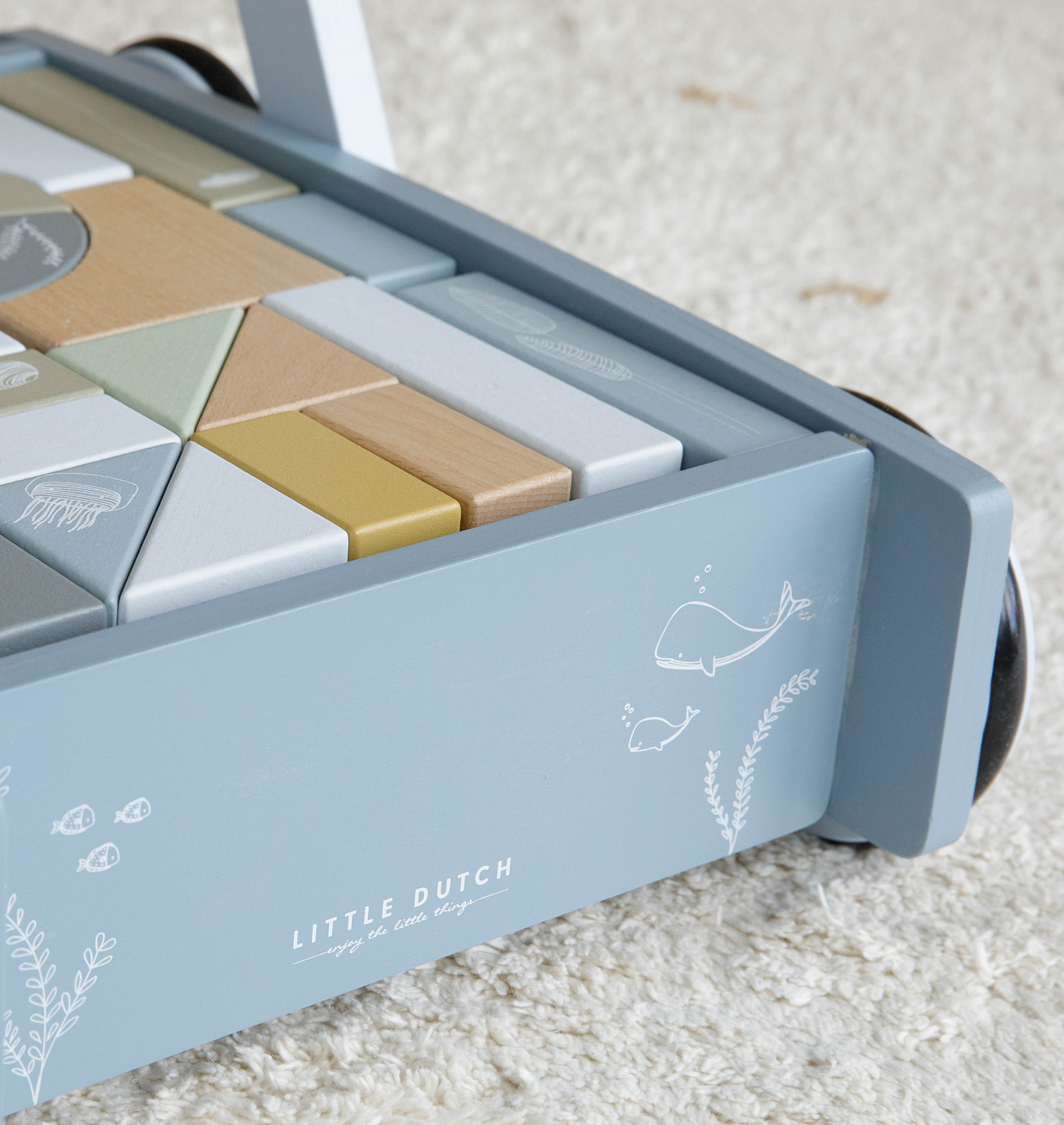 Little Dutch Walker With Blocks - Ocean Blue