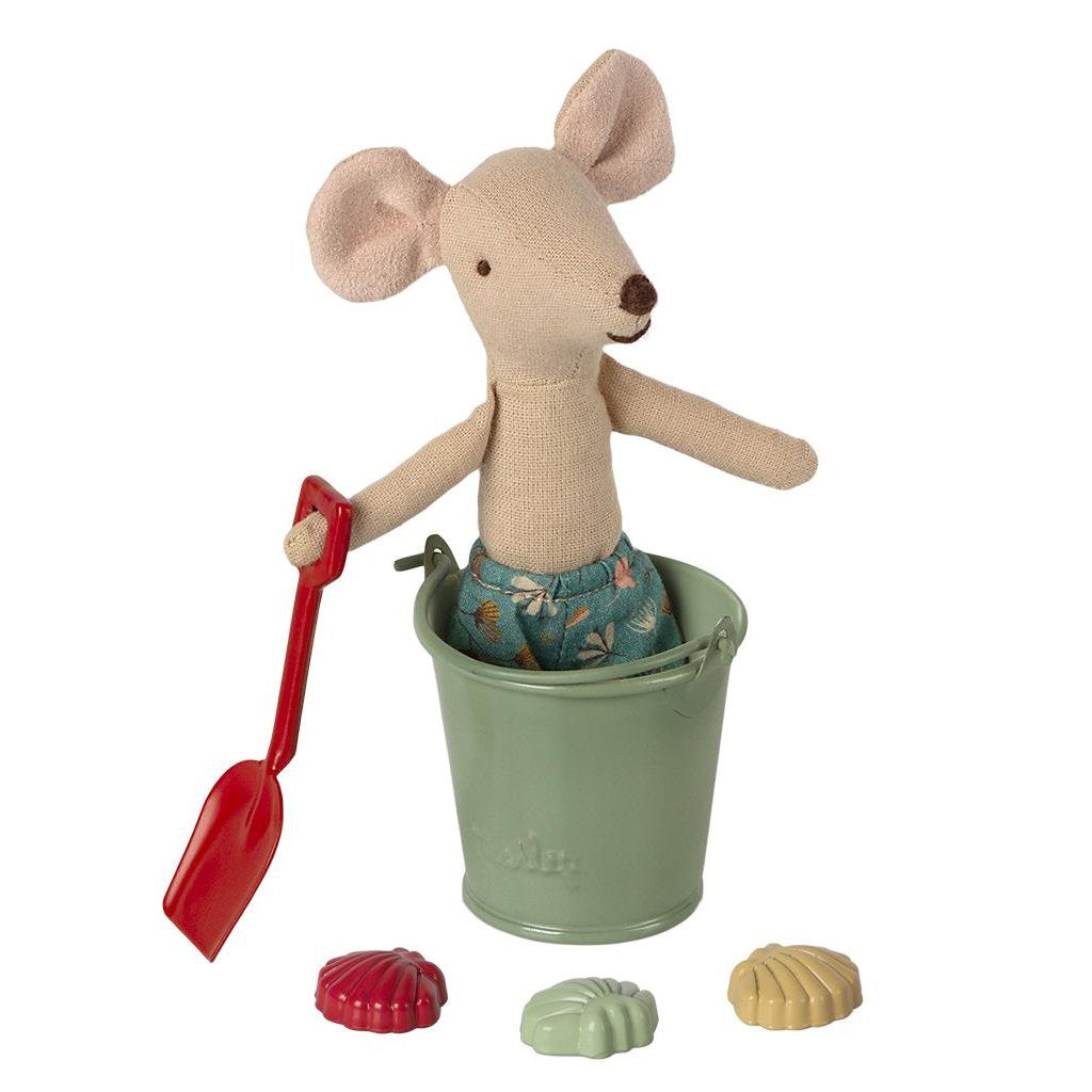 Maileg Beach Set- Shovel, Bucket and Shells