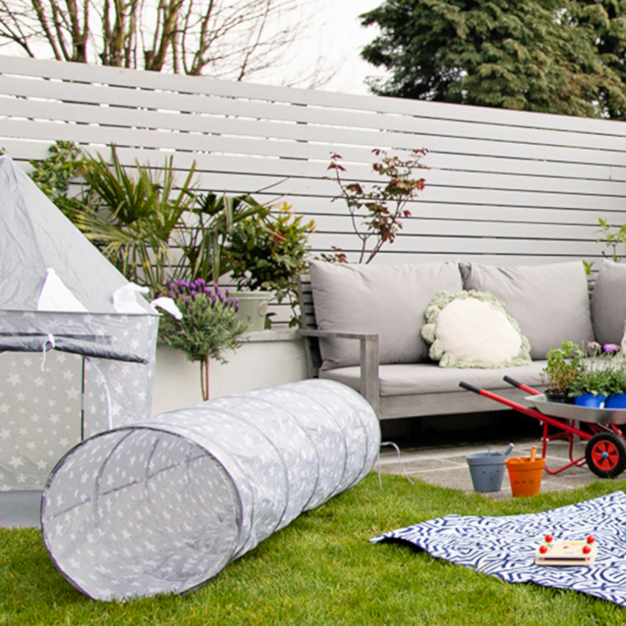 Kids Concept Grey Star Tunnel