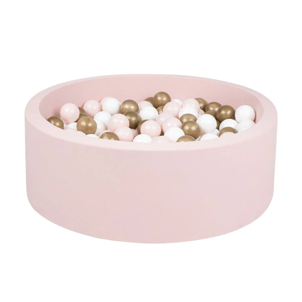 Larisa & Pumpkin Powder Ball Pit - Powder/Gold/White Balls