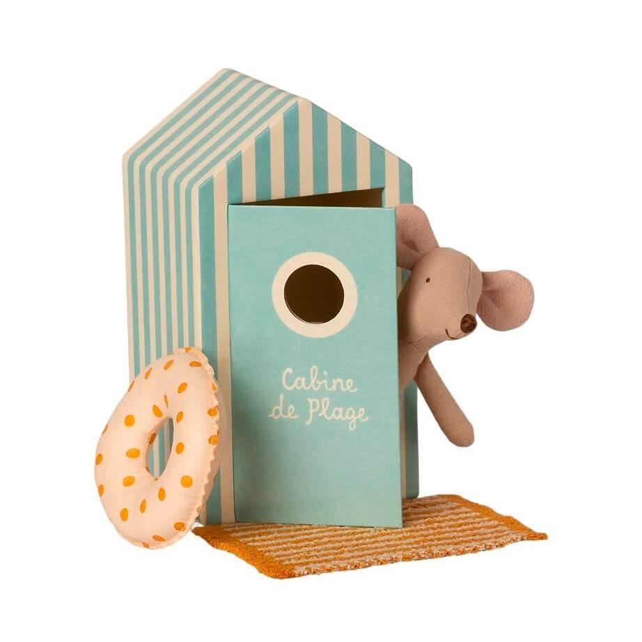 Maileg Beach Mice, Little Brother in Beach Cabin