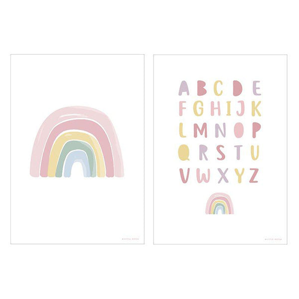 Little Dutch Poster Rainbow Alphabet - Pink (A3)