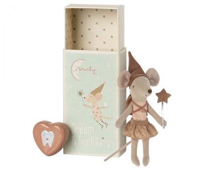 Maileg Tooth fairy mouse in Matchbox - Rose