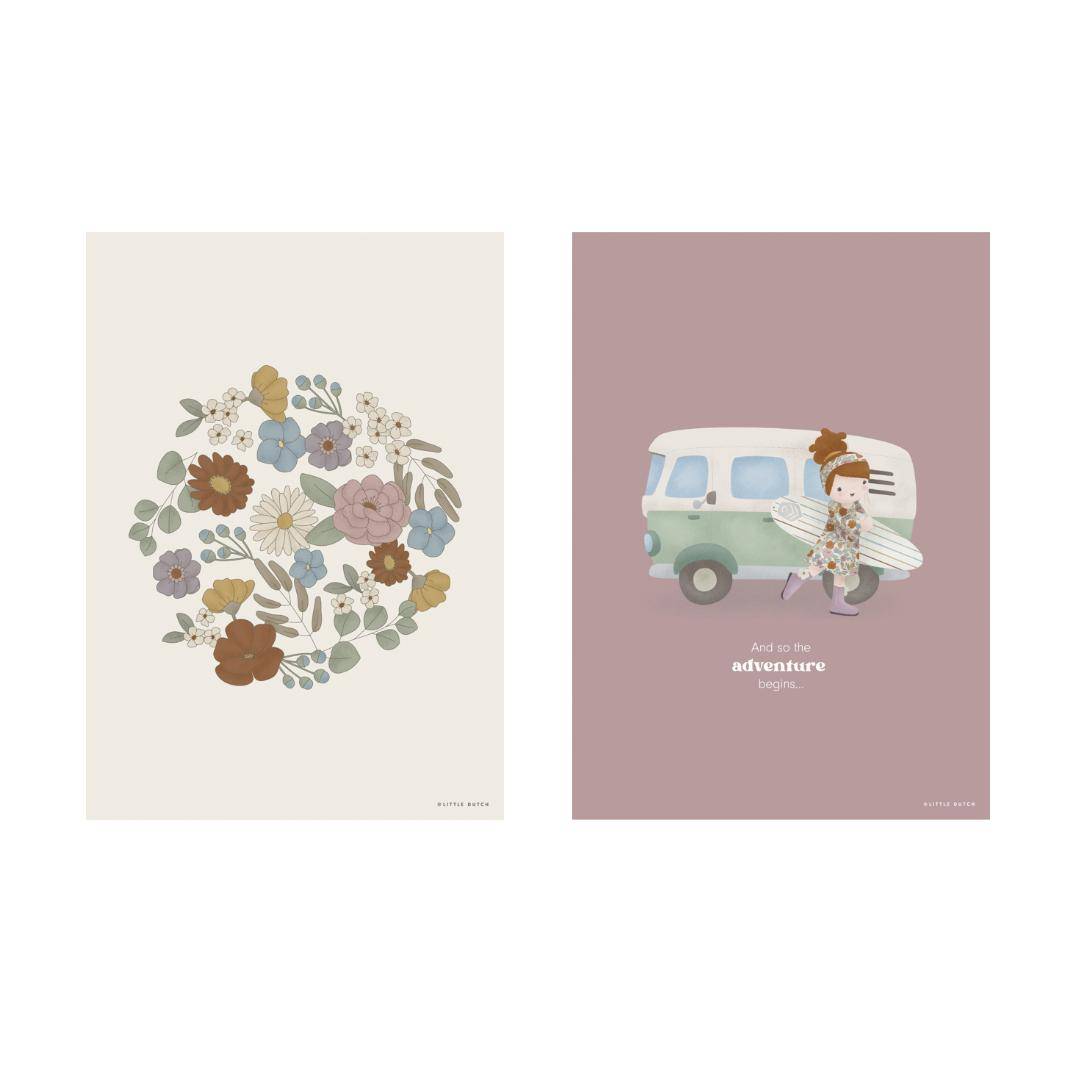 Little Dutch Poster - Vintage Little Flowers (A3)