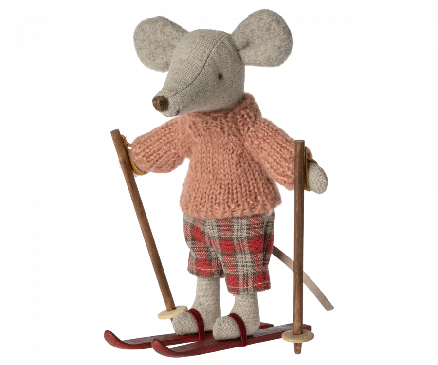 NEW Maileg Winter mouse with ski set- Big Sister