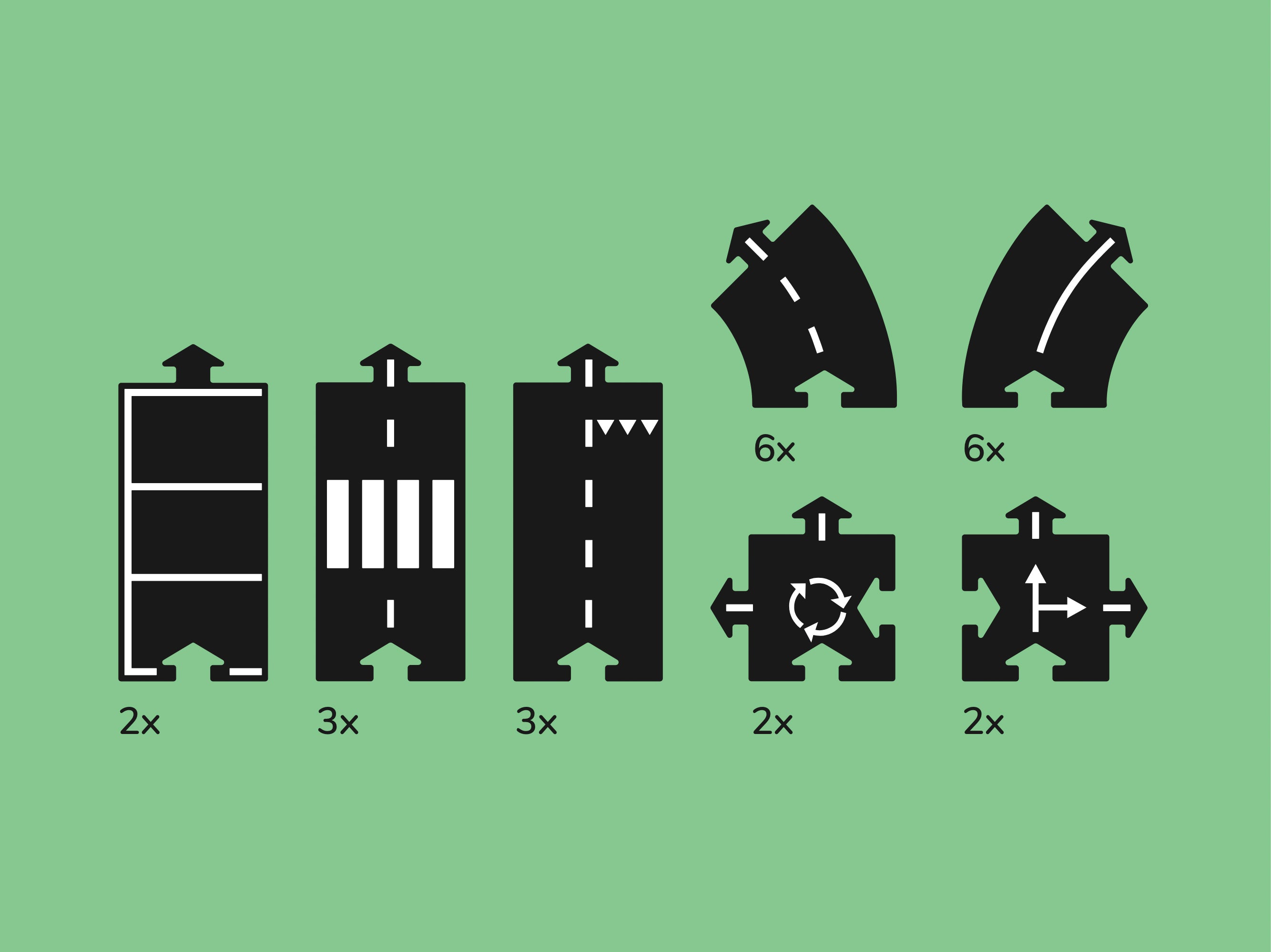 Waytoplay Highway - Large Road Set