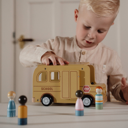 Little Dutch Wooden School Bus with Figures