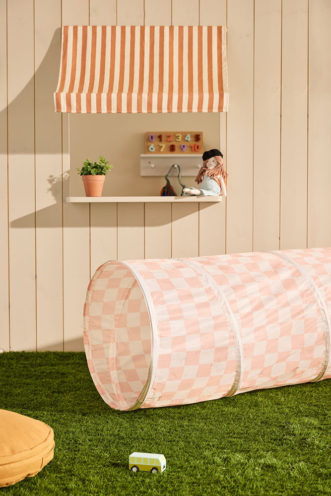 Kids Concept Apricot Check Tunnel