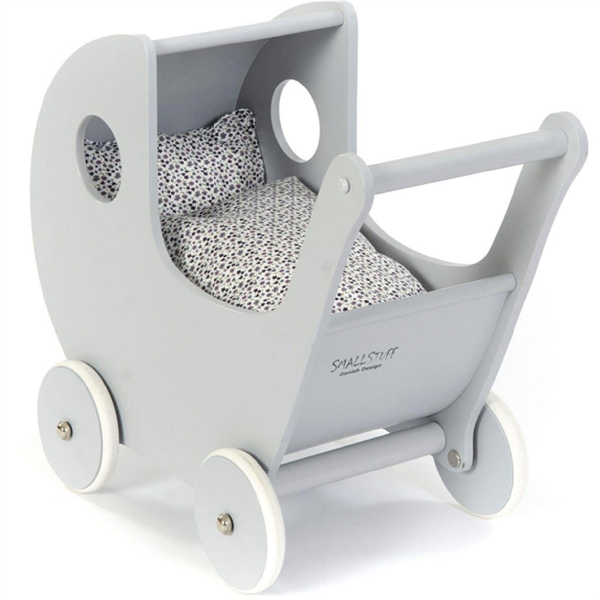 Smallstuff Wooden Pram in Grey