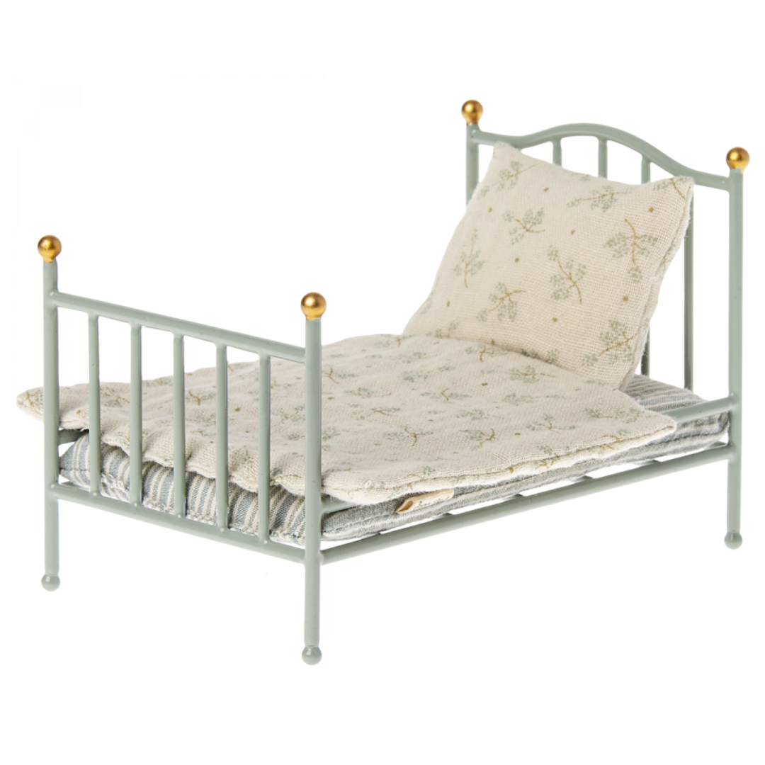 Maileg Vintage bed, Mouse - Mint