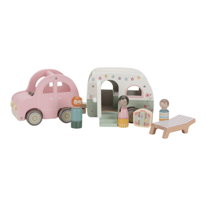 Little Dutch Toy Car with Caravan