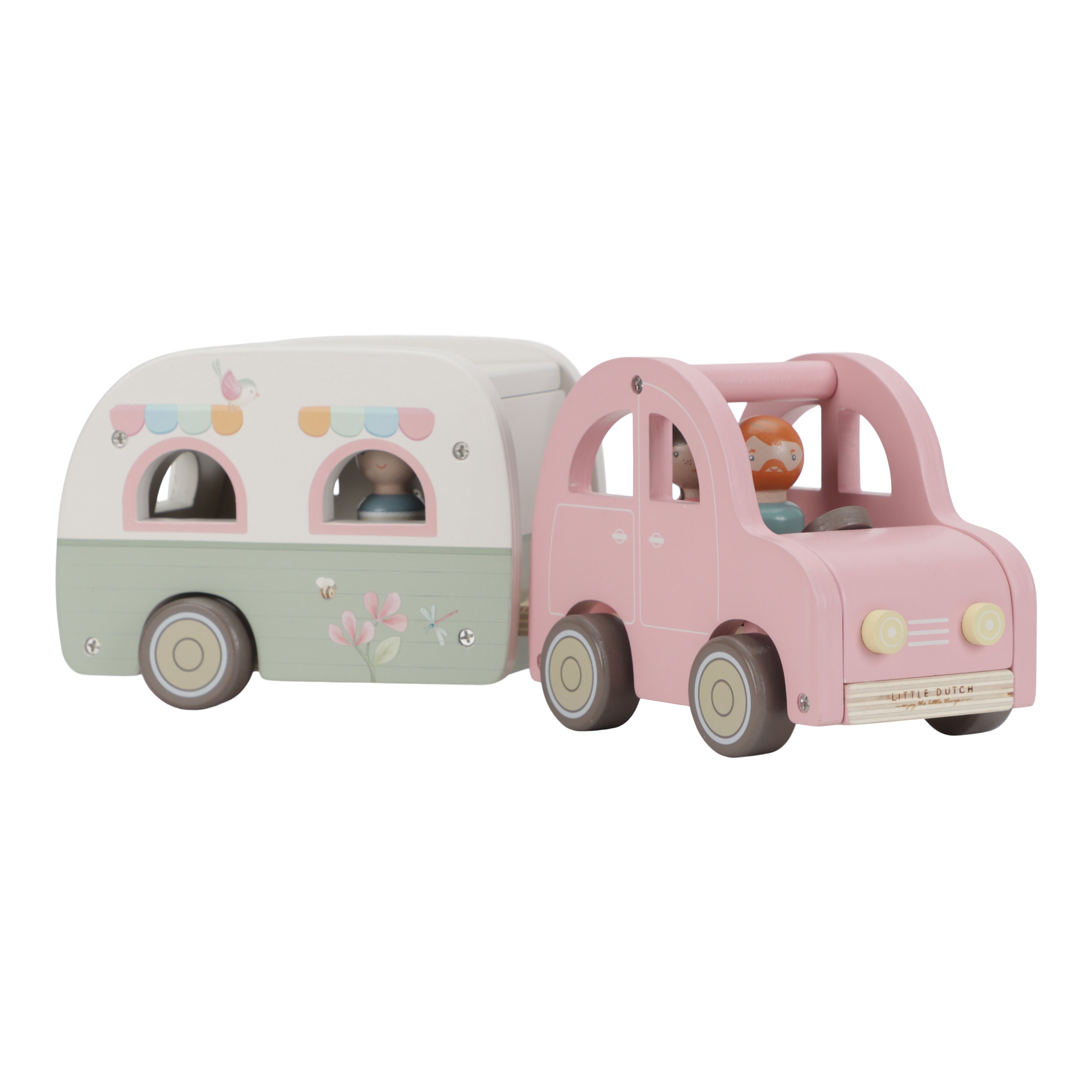 Little Dutch Toy Car with Caravan