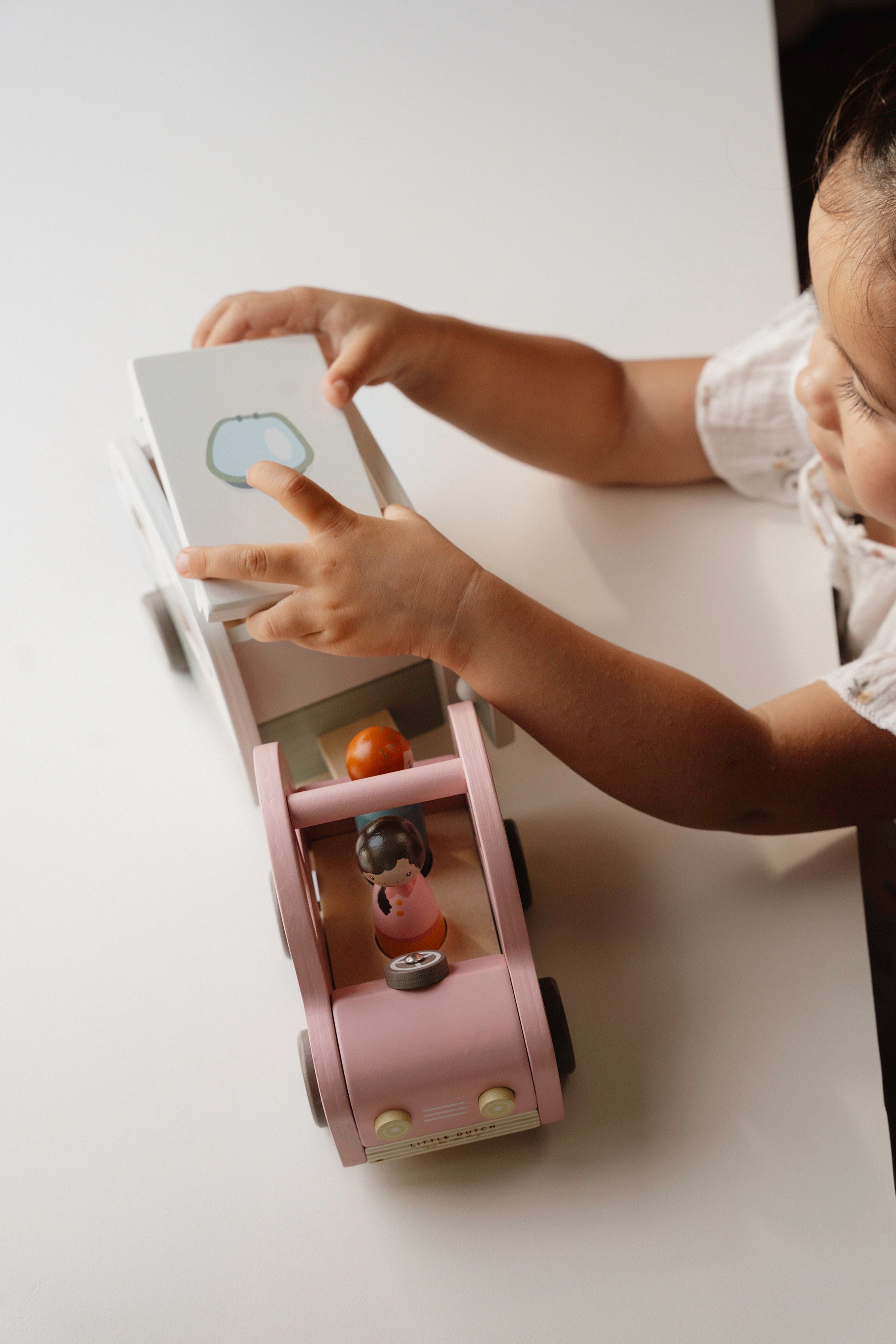 Little Dutch Toy Car with Caravan