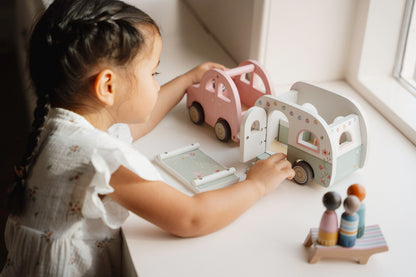 Little Dutch Toy Car with Caravan