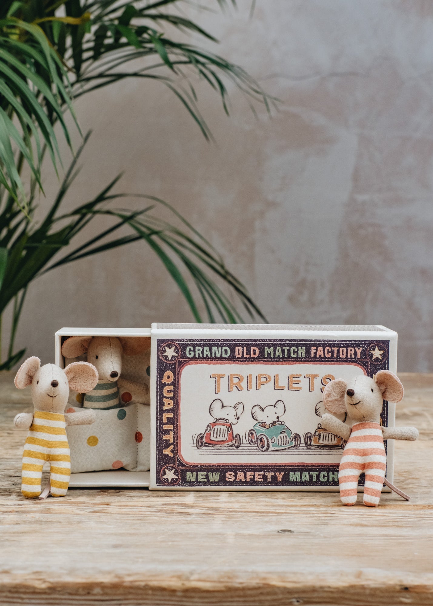 Maileg Baby Mice - Triplets in matchbox