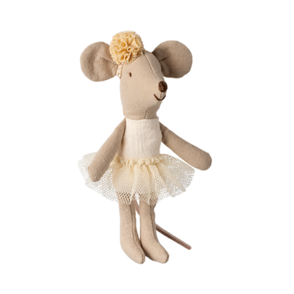 Maileg Ballerina Mouse Little Sister - Off White (New 2025)