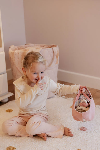 NEW Baby Doll Rosa in Basket