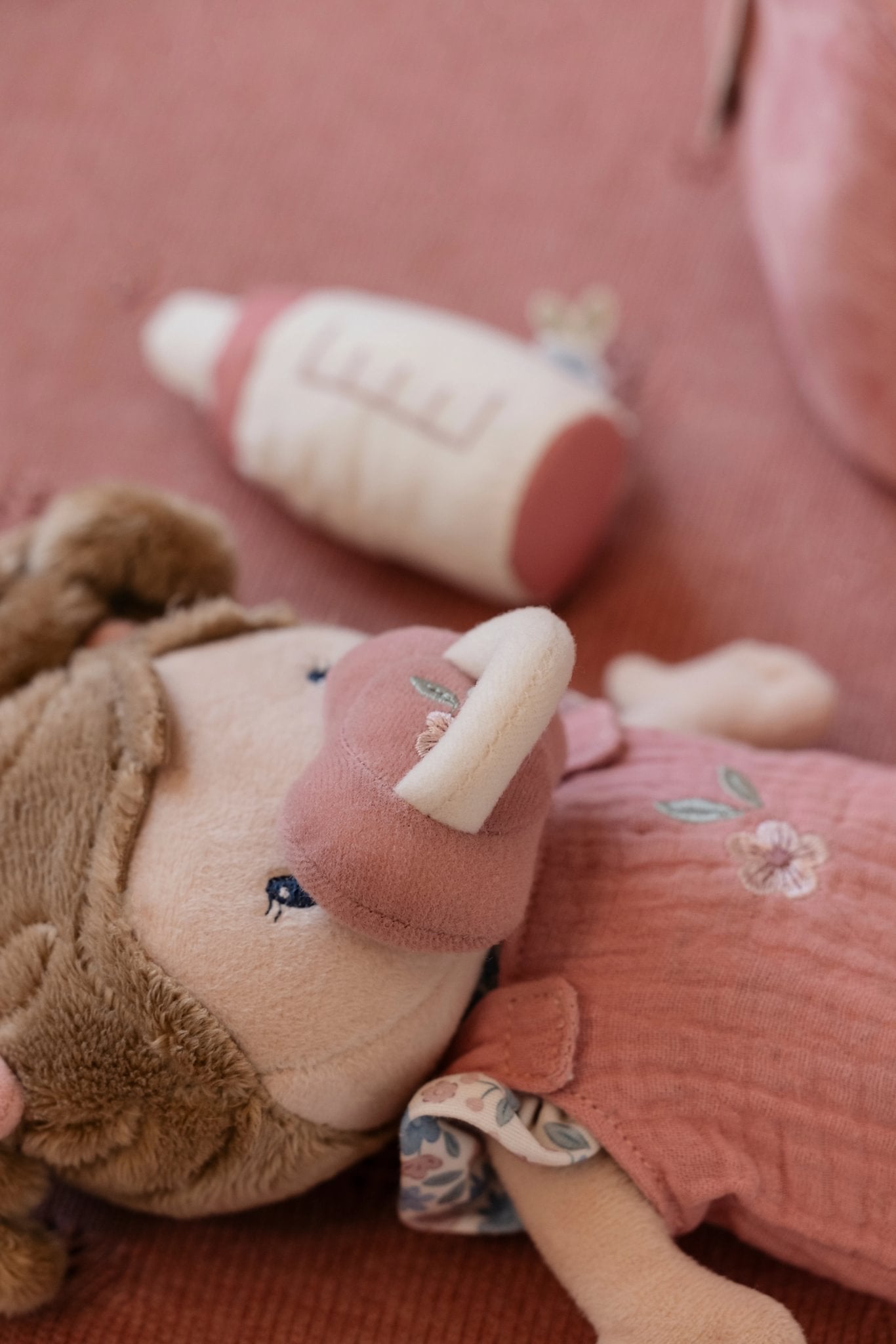 NEW Baby Doll Rosa in Basket