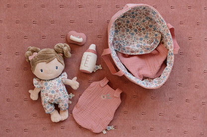 NEW Baby Doll Rosa in Basket