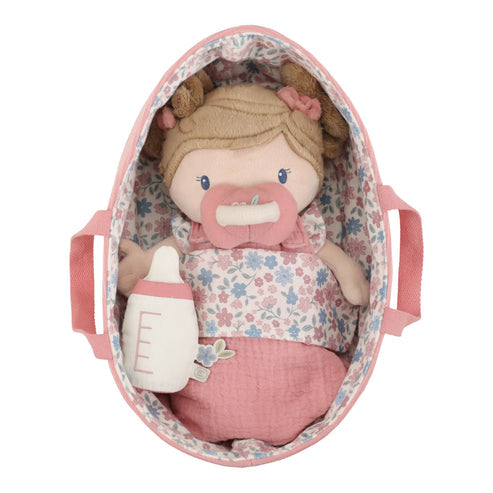 NEW Baby Doll Rosa in Basket