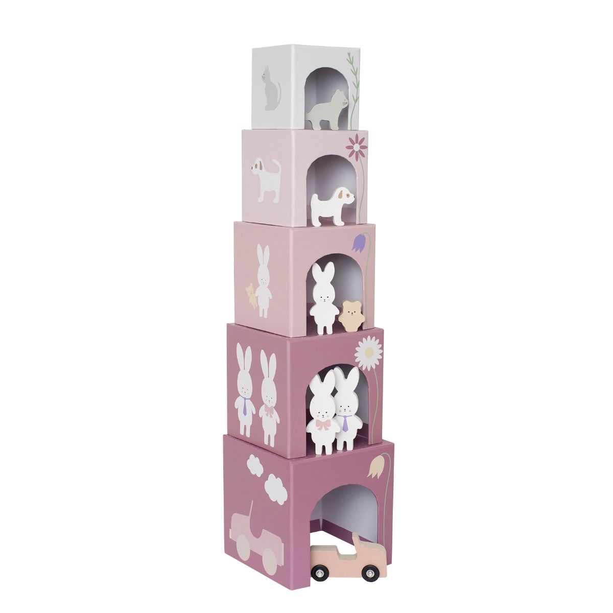 JaBaDaBaDo Stacking cubes - Bunny family 1-5