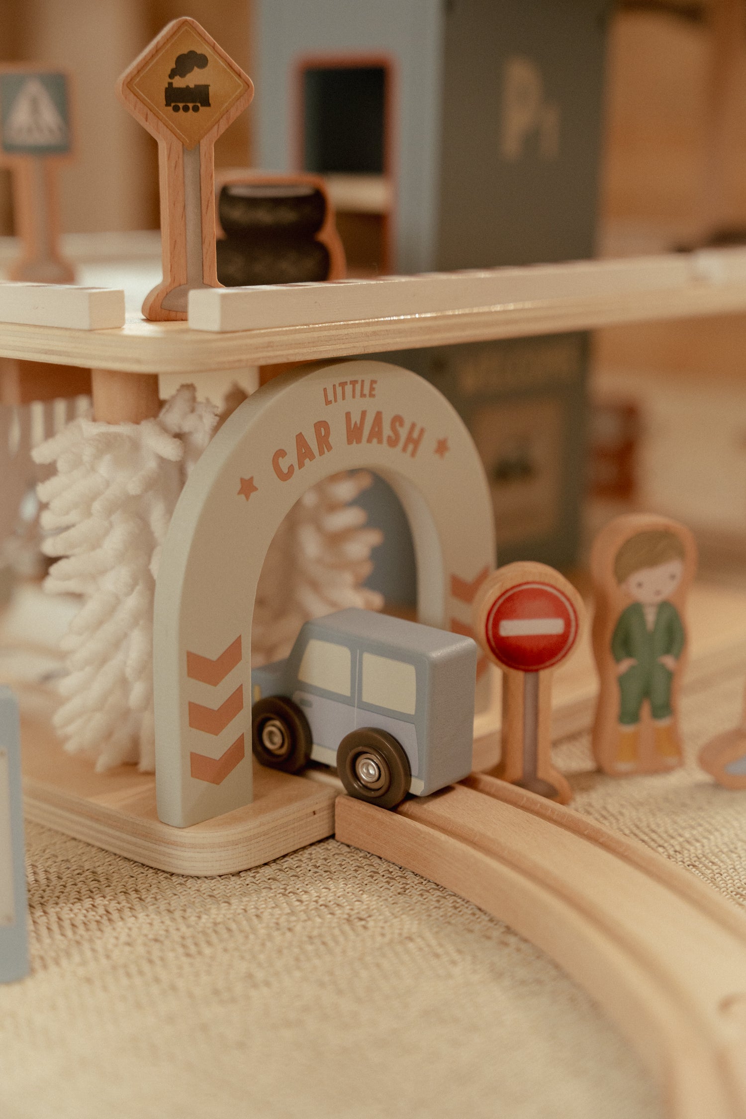 Little Dutch Wooden Toy Garage- Blue