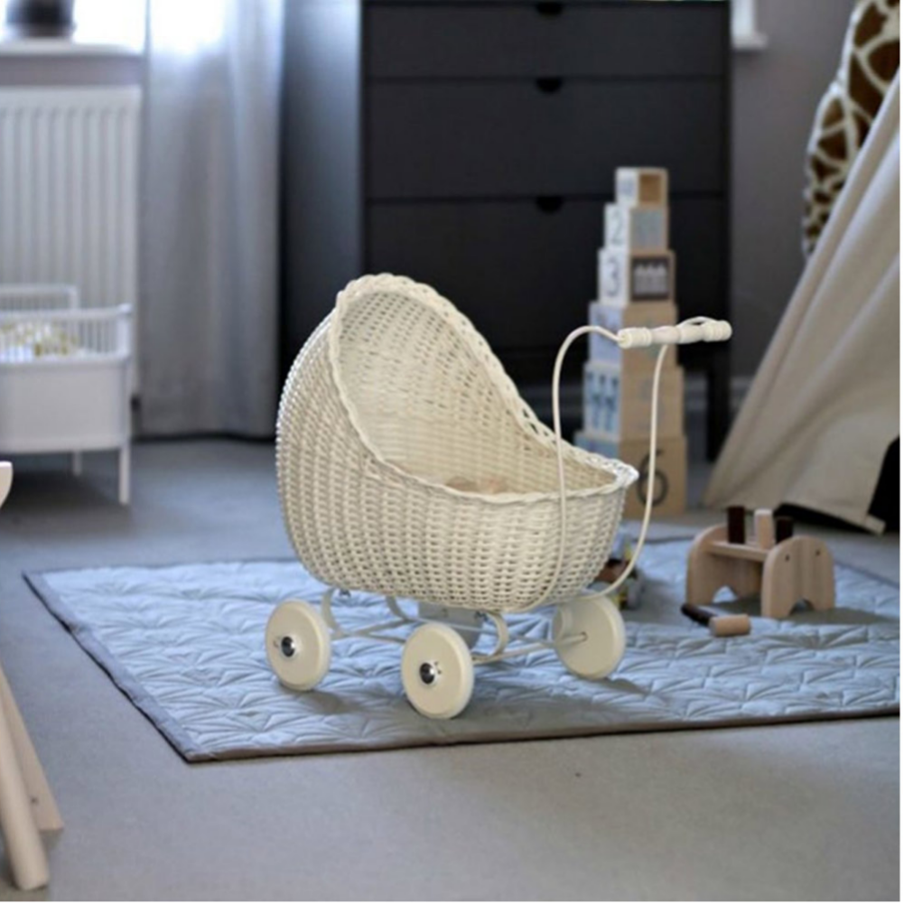 SmallStuff Wicker Stroller - Off White