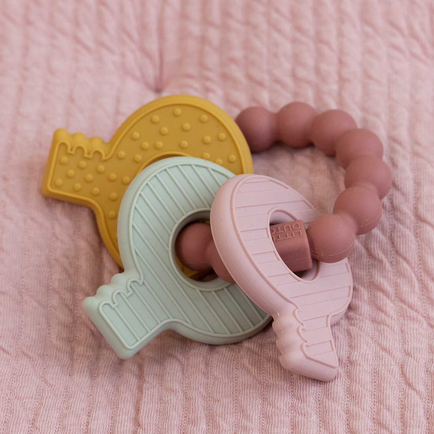 Little Dutch Pink Silicone Keys / Key Chain Teether