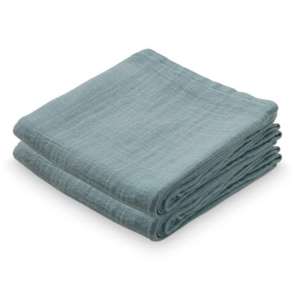 Large Muslin Cloth, 2-pack - GOTS Petroleum