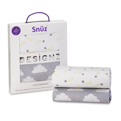 Snuz SnuzPod4 Fitted Sheets - 2 Pack Multi Rainbow